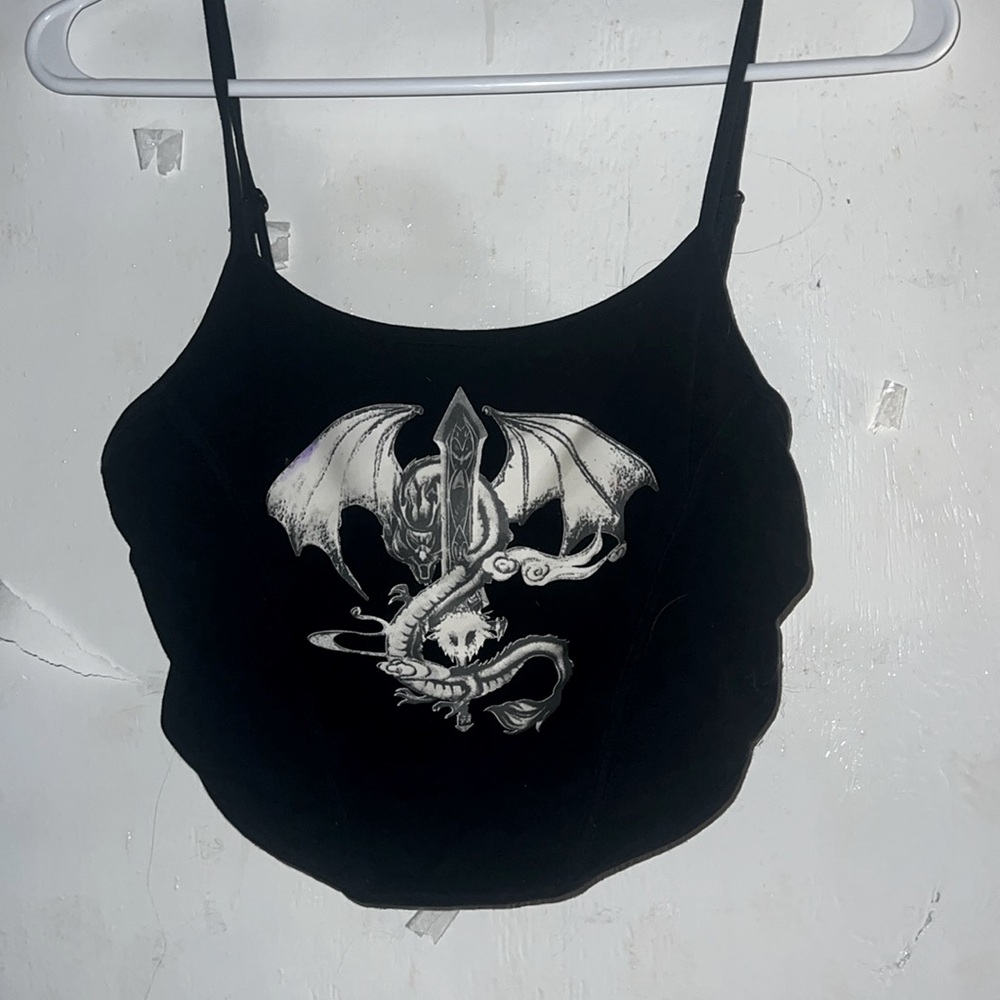 Glow In The Dark Dragon Crop Top